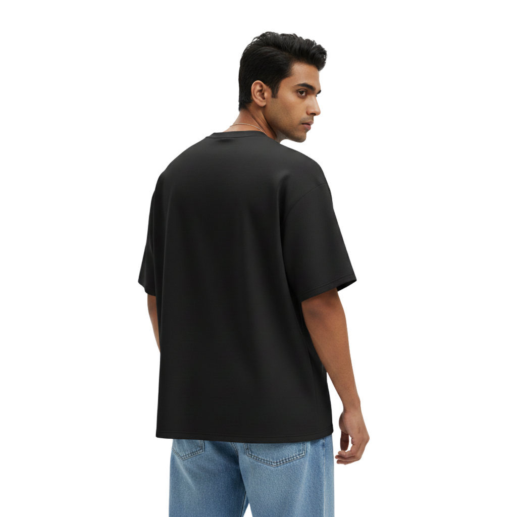 Hustle Harder Than Yesterday (Chest Puff Print) - Black