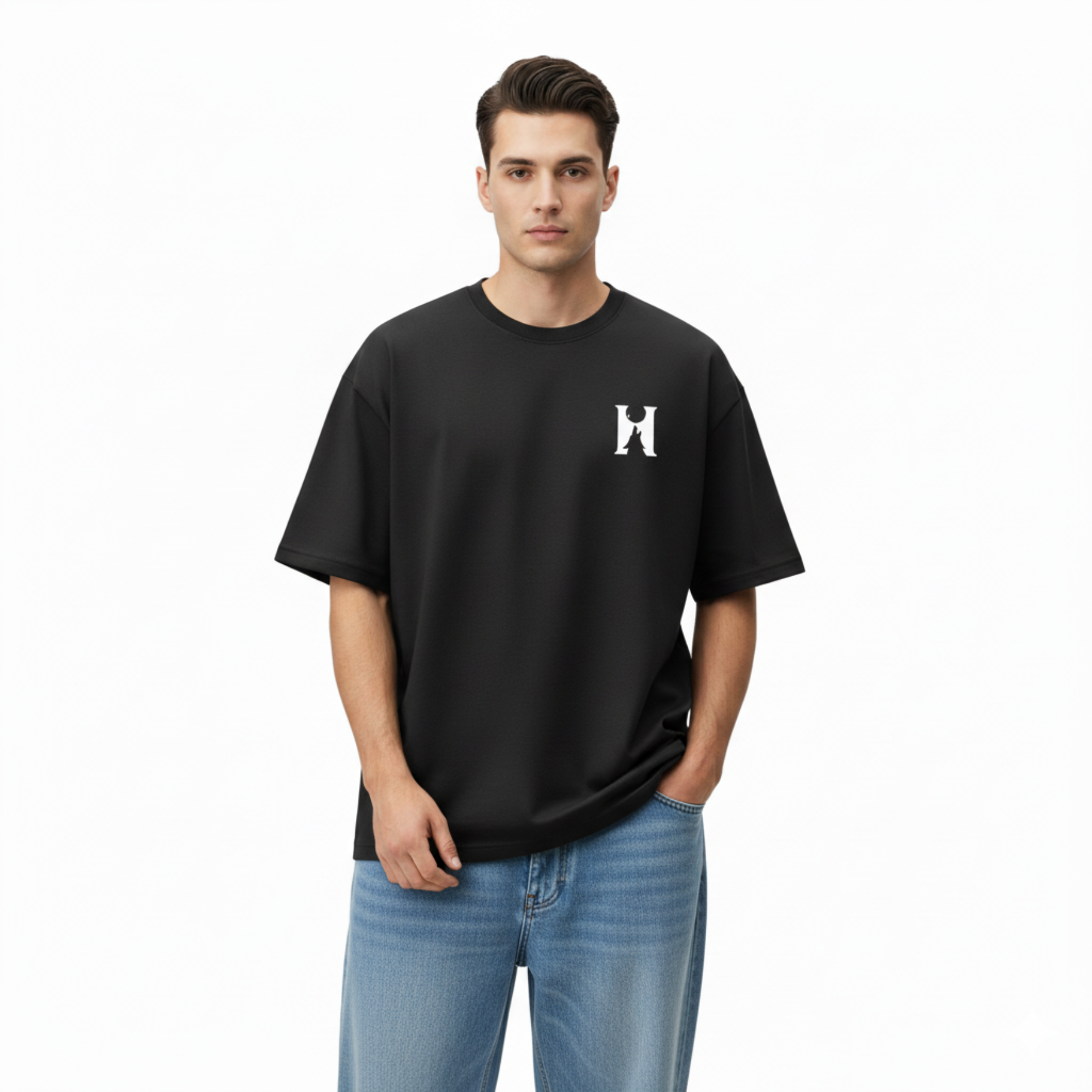 Roaring Bear – Hustle Premium Graphic Print Tee - Black