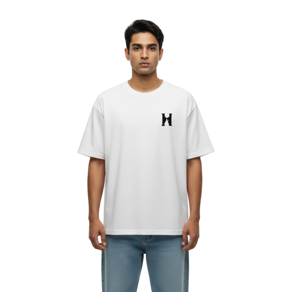 Roaring Bear – Hustle Premium Graphic Print Tee - White