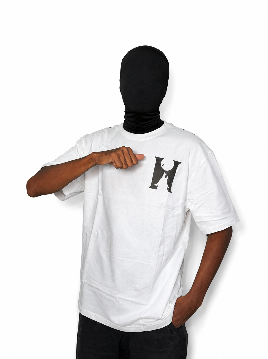 Roaring Bear – Hustle Premium Graphic Print Tee - White